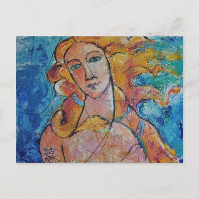 Postal horizontal de belleza eterna (Anverso)