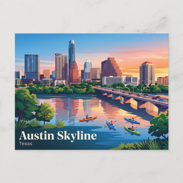 Postal Horizonte de Austin EE. UU. (Anverso)