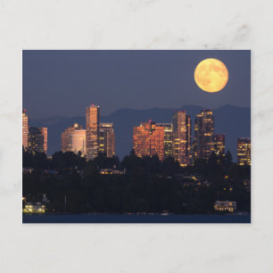 Postal Horizonte de Bellevue desde el lago Washington al 