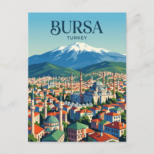 Postal Horizonte de Bursa Turquía (Anverso)