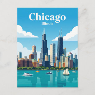 Postal Horizonte de Chicago EE. UU.