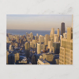 Postal Horizonte de Chicago, Illinois, desde la Torre Sea