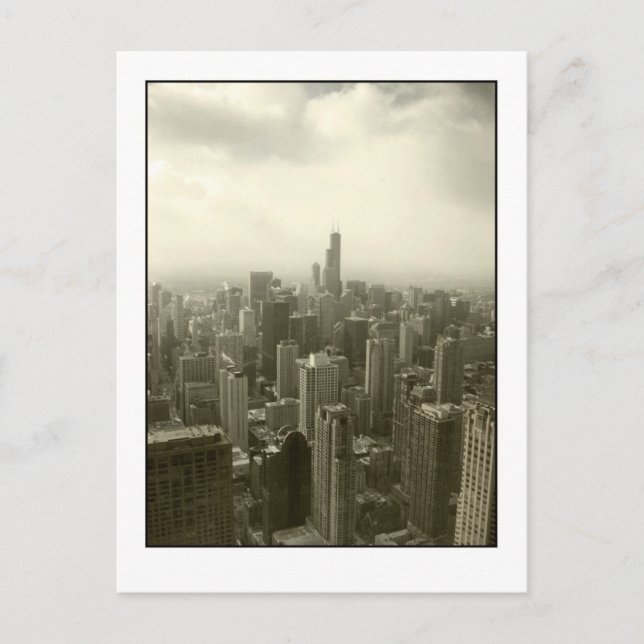 Postal Horizonte de Chicago mono (Anverso)
