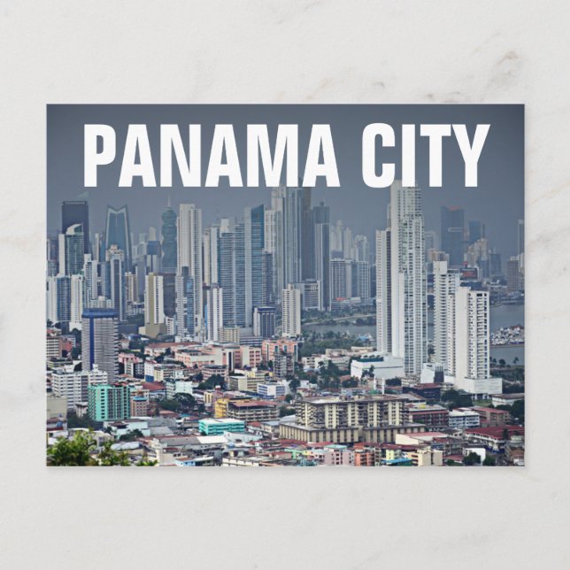 Postal Horizonte de ciudad de Panamá (Anverso)