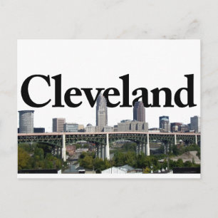 Postal Horizonte de Cleveland Ohio con Cleveland en el