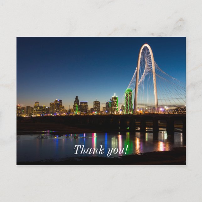 Postal Horizonte de Dallas al amanecer (Anverso)