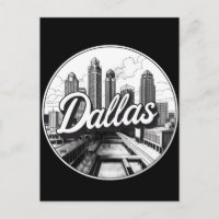 Horizonte de Dallas Texas Paisaje urbano en blanco