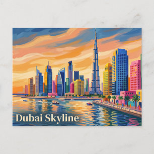 Postal Horizonte de Dubái Emiratos Árabes Unidos