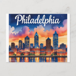 Postal horizonte de Filadelfia Ciudad Pensilvania EE. UU.