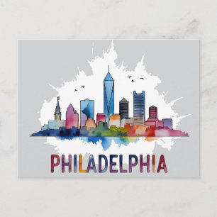 Postal horizonte de Filadelfia Ciudad Pensilvania EE. UU.