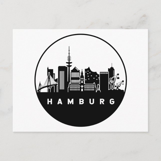 Postal Horizonte de Hamburgo Alemania (Anverso)