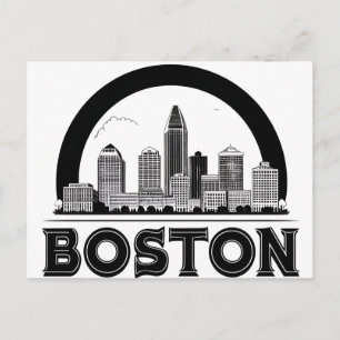 Postal Horizonte de la Ciudad de Boston – Paisaje Urbano 