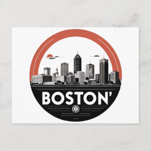 Postal Horizonte de la Ciudad de Boston – Paisaje Urbano