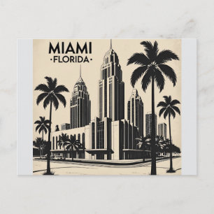 Postal Horizonte de la ciudad de Miami Florida