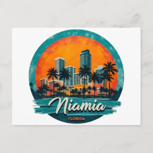 Postal Horizonte de la ciudad de Miami Florida