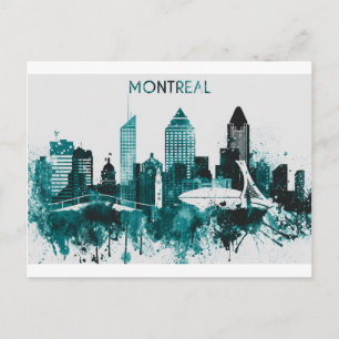 Postal Horizonte de la ciudad de Montreal