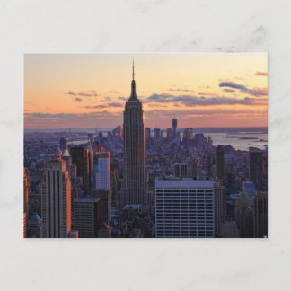 Postal Horizonte de la ciudad de Nueva York justo antes d