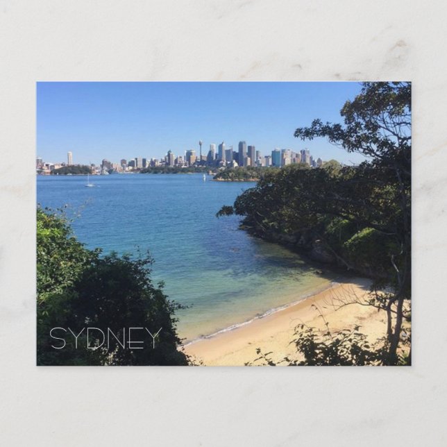 Postal horizonte de la playa de sydney (Anverso)