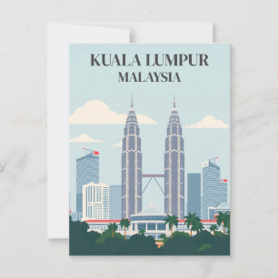 Postal Horizonte de las Torres Petronas Kuala Lumpur Mala