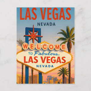 Postal Horizonte de Las Vegas Nevada Desierto Recuerdos d