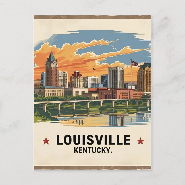 Postal Horizonte de Louisville Kentucky EE. UU. (Anverso)