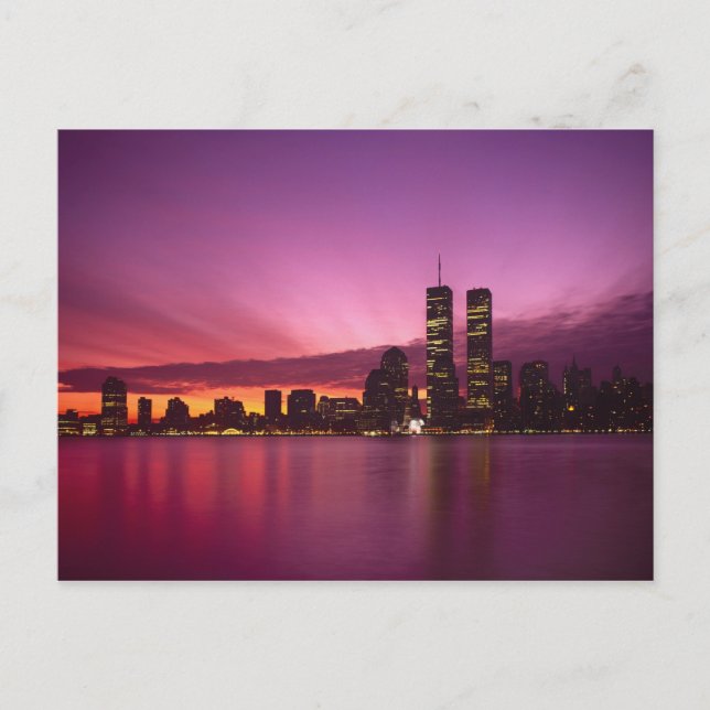 Postal Horizonte de Manhattan y río Hudson, Nueva York, (Anverso)
