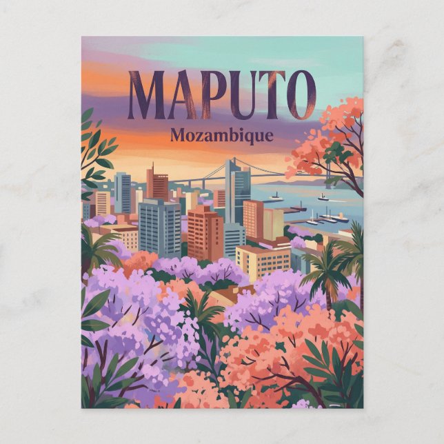 Postal Horizonte de Maputo Mozambique (Anverso)