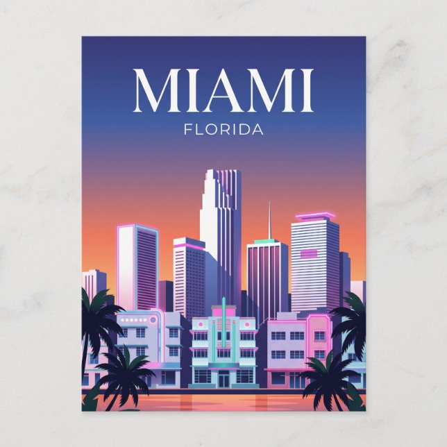 Postal Horizonte de Miami EE. UU. (Anverso)