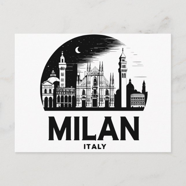 Postal Horizonte de Milán Italia (Anverso)