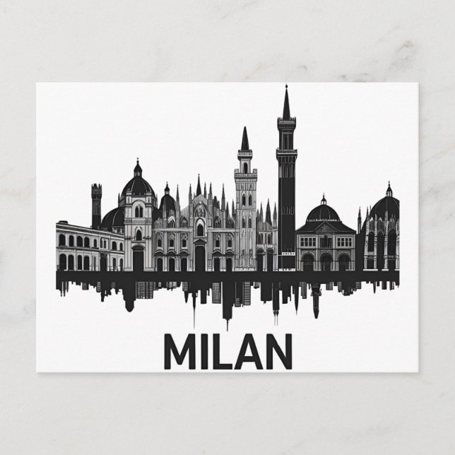 Postal Horizonte de Milán Italia (Anverso)