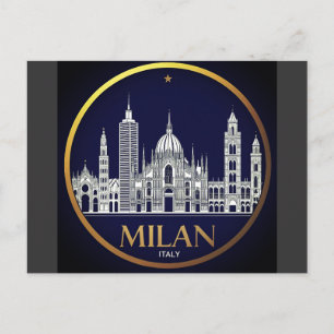 Postal Horizonte de Milán Italia