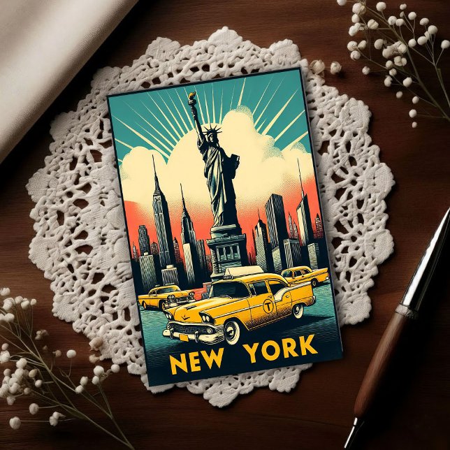 Postal Horizonte de Nueva York de 1955 (Subido por el creador)