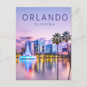 Postal Horizonte de Orlando Florida Lago Atardecer Viaje