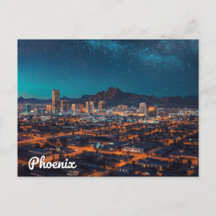 Postal Horizonte de Phoenix Arizona Cielo Nocturno