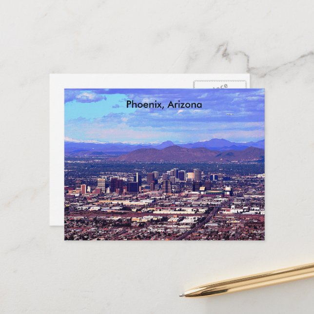 Postal Horizonte de Phoenix Arizona durante el día (Anverso/Reverso In Situ)