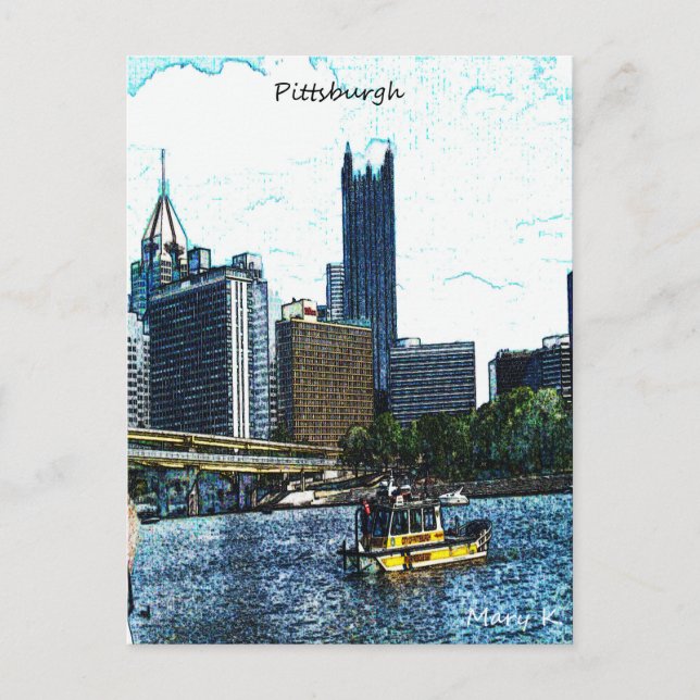 Postal Horizonte de Pittsburgh (Anverso)