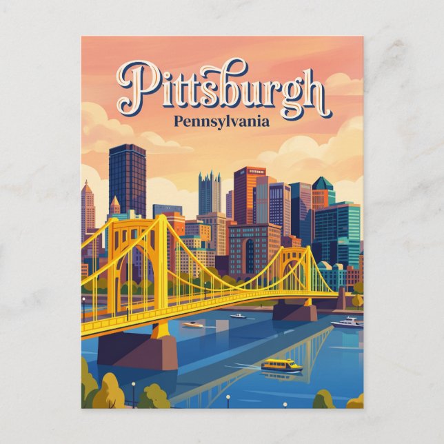 Postal Horizonte de Pittsburgh EE. UU. (Anverso)