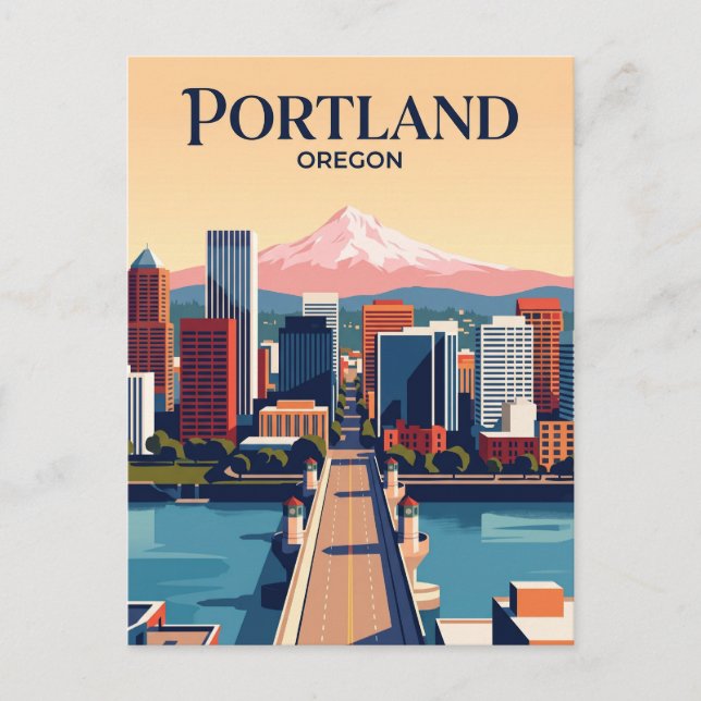 Postal Horizonte de Portland EE. UU. (Anverso)