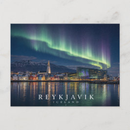 Postal Horizonte de Reykjavík Puerto Ribereño Islandia Au