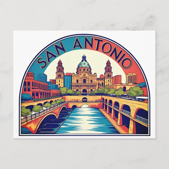 Postal Horizonte de San Antonio Texas (Anverso)
