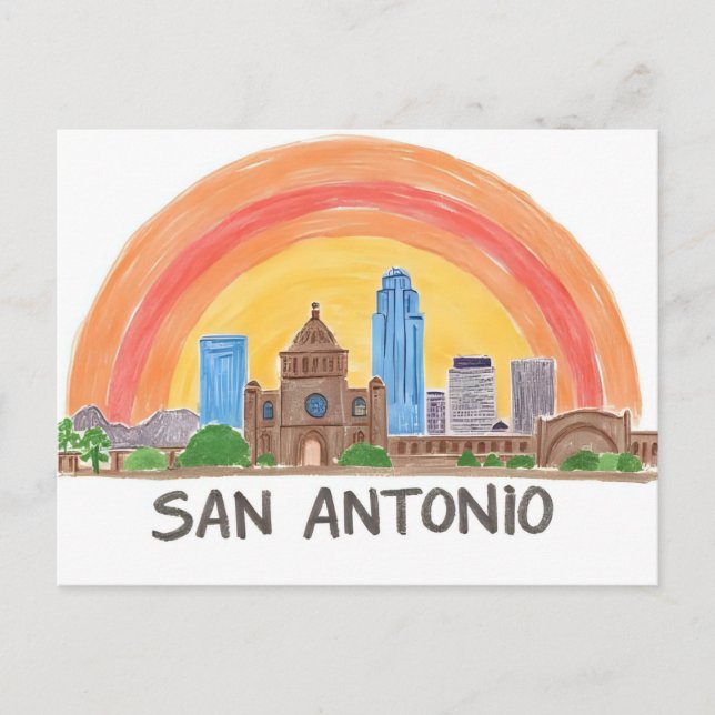 Postal Horizonte de San Antonio Texas (Anverso)