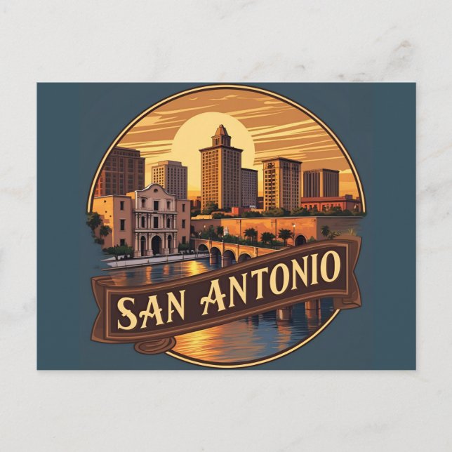 Postal Horizonte de San Antonio Texas (Anverso)