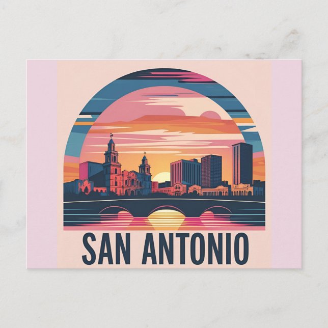 Postal Horizonte de San Antonio Texas (Anverso)