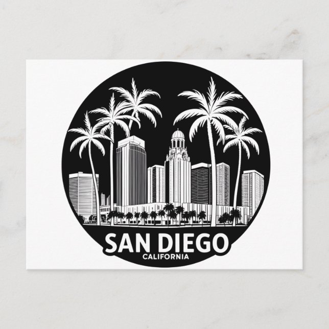 Postal Horizonte de San Diego California (Anverso)
