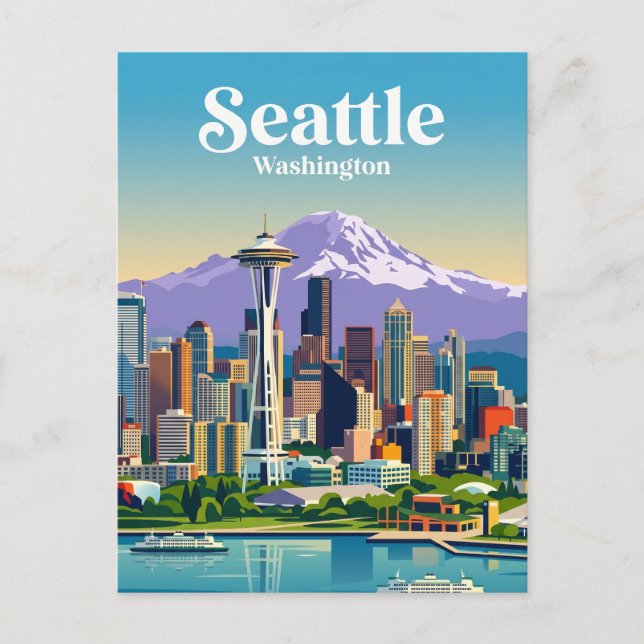 Postal Horizonte de Seattle EE. UU. (Anverso)
