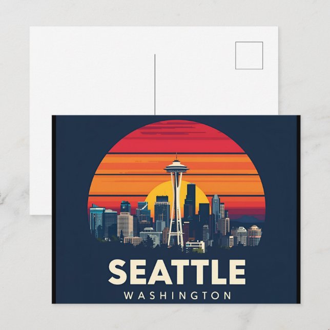 Postal Horizonte de Seattle, Washington (Anverso / Reverso)