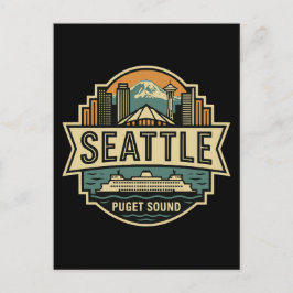 Postal Horizonte de Seattle Washington EE. UU. Insignia R