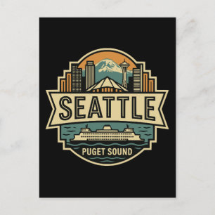 Postal Horizonte de Seattle Washington EE. UU. Insignia R
