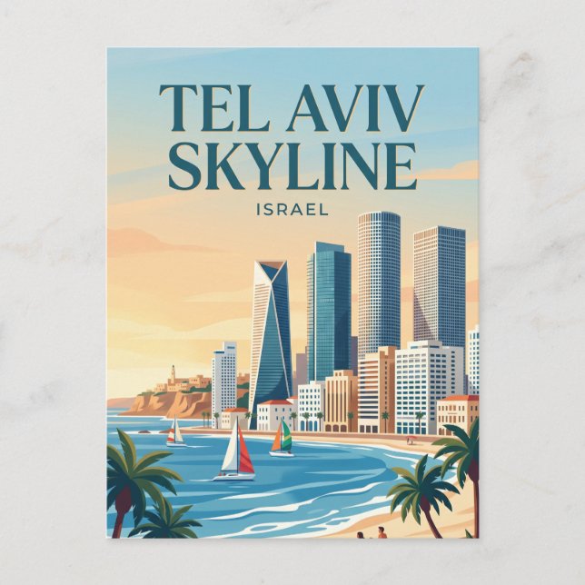 Postal Horizonte de Tel Aviv Israel (Anverso)