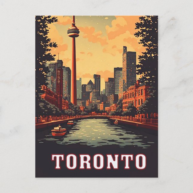 Postal Horizonte de Toronto y Torre CN (Anverso)